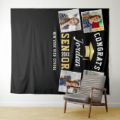 Moderne Black Afstuderen 4 Photo Booth Backdrop Wandkleed (In Situ (horizontaal))