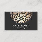Moderne Black and Gold Event Planner Visitekaartje (Voorkant)