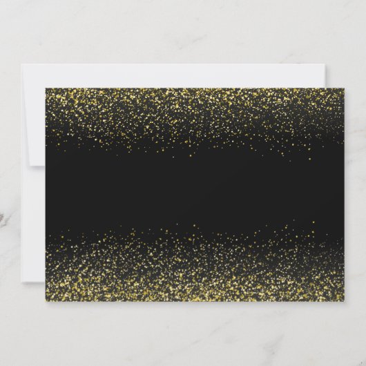 Moderne Black and Gold Script Graduation Party Kaart (Achterkant)