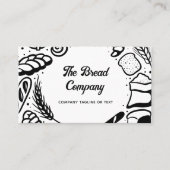 Moderne Black Baked Goods Border QR Code Bakkerij Visitekaartje (Voorkant)