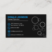 Moderne Black Blue Power Wash House reiniging Visitekaartje (Achterkant)