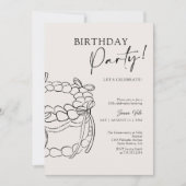 Moderne Black Bow 30e verjaardag partij typografie Kaart (Voorkant)