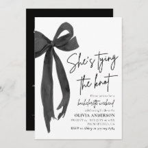 Moderne Black Bow Bachelorette Weekendroute