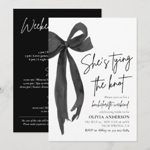 Moderne Black Bow Bachelorette Weekendroute Kaart