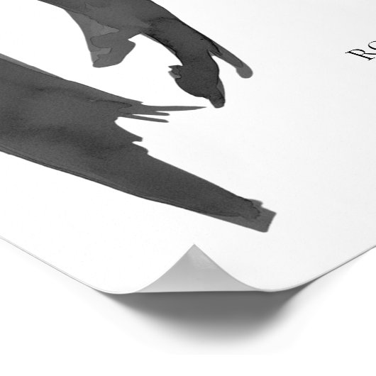 Moderne Black Bow Coquette Afstudeerfeest Welkom Poster (Hoek)