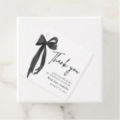 Moderne Black Bow Coquette Verjaardag Bedankt Bedankjes Labels (In situ)