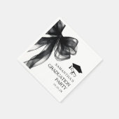 Moderne Black Bow Graduation Party Servet (Hoek)