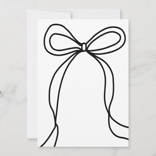 Moderne Black Bow Graduation Party Uitnodiging (Achterkant)