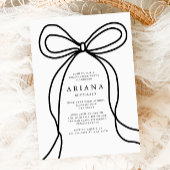 Moderne Black Bow Graduation Party Uitnodiging