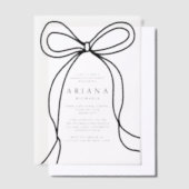 Moderne Black Bow Graduation Party Vellum Uitnodigingen (Offset)