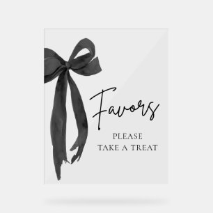Moderne Black Bow Graduation Party Voorkeur Teken Acryl Bord