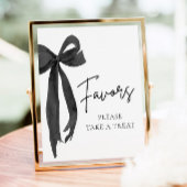 Moderne Black Bow Graduation Party Voorkeur Teken Poster