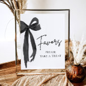Moderne Black Bow Graduation Party Voorkeur Teken Poster