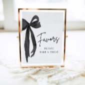 Moderne Black Bow Graduation Party Voorkeur Teken Poster