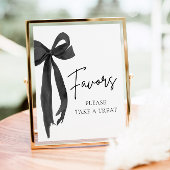 Moderne Black Bow Graduation Party Voorkeur Teken Poster