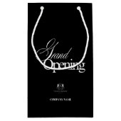 Moderne Black Business Logo Kalligrafie QR-code Klein Cadeauzakje (Achterkant)