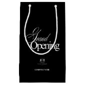 Moderne Black Business Logo Kalligrafie QR-code Klein Cadeauzakje (Voorkant)