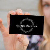 Moderne Black Business QR-code Visitekaartje