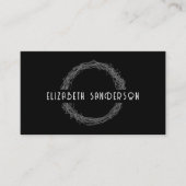 Moderne Black Business QR-code Visitekaartje (Voorkant)