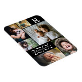 Moderne Black Color Block Family 6 Foto Collage Magneet (Rechterzijde)