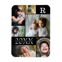 Moderne Black Color Block Family 6 Foto Collage