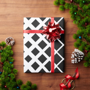 Moderne Black Dissolving Square Block Pattern Cadeaupapier