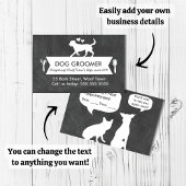 Moderne Black Dog Grooming Afspraakkaart Visitekaartje