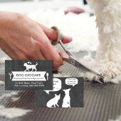 Moderne Black Dog Grooming Afspraakkaart Visitekaartje