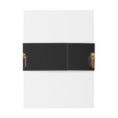 Moderne Black en Gold verjaardag Uitnodigingen Wikkel (Achterkant Voorbeeld)