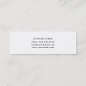 Moderne Black Faux Gold Gestreepte Interieurontwer Mini Visitekaartje (Achterkant)