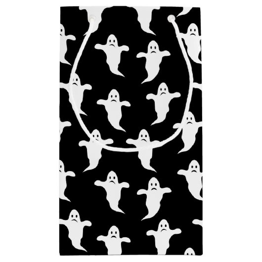 Moderne Black Ghosts Halloween Home Decor Klein Cadeauzakje (Achterkant)