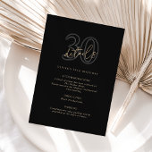 Moderne Black Gold 30e Verjaardagsfeest Details Ka