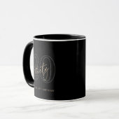 Moderne Black Gold 30ste Verjaardagsfeest Mok (Voorkant links)