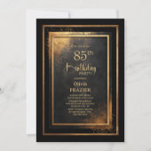 Moderne Black Gold 85e verjaardagsfeest Kaart (Voorkant)