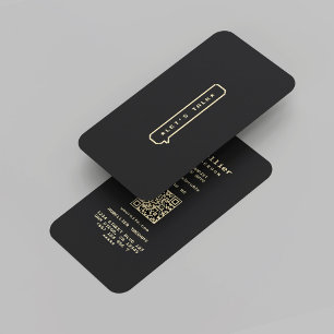 Moderne Black Gold Mental Health Therapeut Visitekaartje