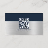 Moderne Black Gold Mobile Notaris Openbare QR-code Visitekaartje (Achterkant)