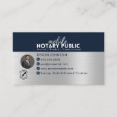 Moderne Black Gold Mobile Notaris Openbare QR-code Visitekaartje (Voorkant)