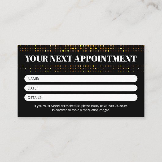 Moderne Black Gold Sparkle kapper QR-code Afsprakenkaartje (Voorkant)