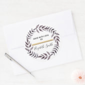 Moderne Black & Gold vakantiekrans gemaakt door Ronde Sticker (Envelop)