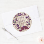 Moderne Black & Gold vakantiekrans Ronde Sticker (Envelop)