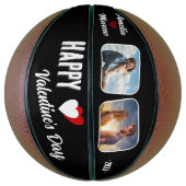 Moderne Black Happy Valentine's Day 2 Foto's Basketbal (Verticaal)