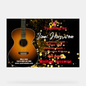 Moderne Black Horz Gitaarlessen Acryl Teken Acryl Bord (Voorkant)