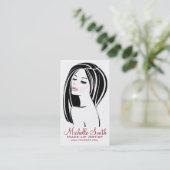 Moderne Black Light Roze Chic Wimper Make-up Artie Visitekaartje (Staand voorkant)