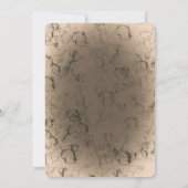 Moderne Black & Peach Glow Glam Bruid Bruidsfeest Kaart (Achterkant)