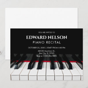 Moderne Black Piano toetsen muziek recital Kaart