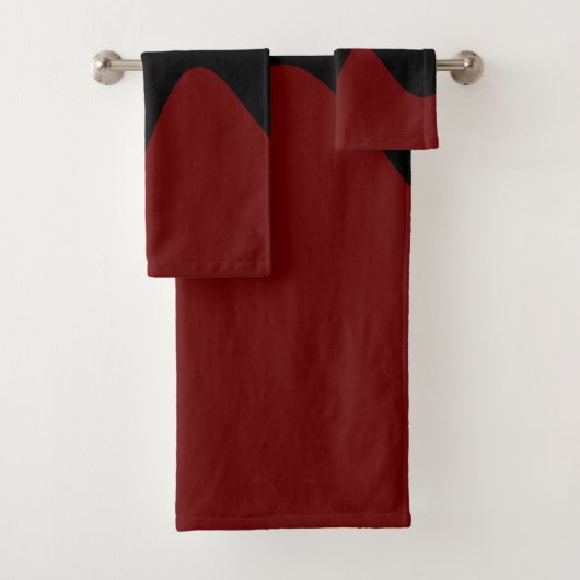 Moderne Black River Diep rood Bad Handdoek (Insitu)