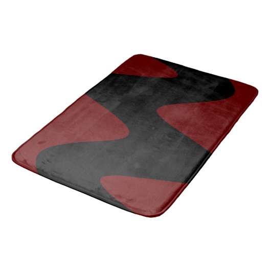 Moderne Black River Diep rood Badmat (Gekanteld)