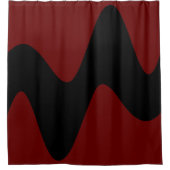 Moderne Black River Diep rood Douchegordijn (Voorkant)
