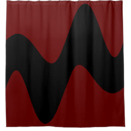 Moderne Black River Diep rood Douchegordijn