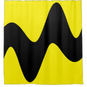 Moderne Black River geel Douchegordijn (Voorkant)